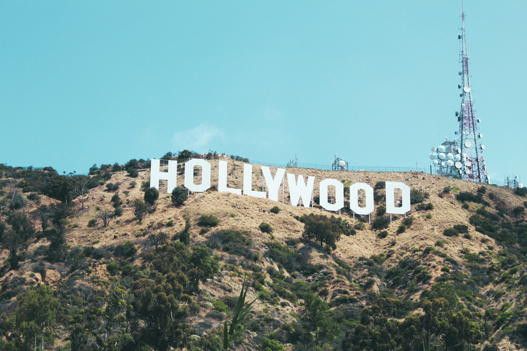 Hollywood sign in the Hollywood Hills